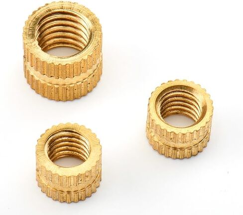 M2 M2.5 M3 M4 M5 M6 Brass Insert Nuts, Copper Knurled Thread, Embedded Nutsert for Injection Moulding by Screw Nut Hardware (A,3 mm (50 Pieces)_M3 (OD 4.5 mm)) in Kuwait