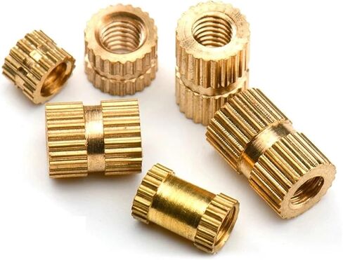 M2 M2.5 M3 M4 M5 M6 Brass Insert Nuts, Copper Knurl, Hot Melt Thread, Embedded Heat Set Nut, Injection Moulded Through Nut (B, 8 mm (20 Pieces)_M4 (OD 6 mm) in Saudi Arabia