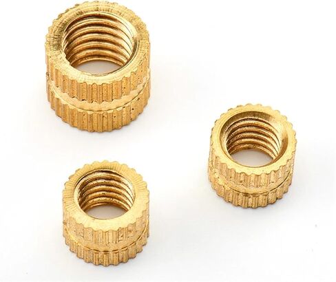 M2 M2.5 M3 M4 M5 M6 Brass Insert Nuts, Copper Knurl, Hot Melt Thread, Embedded Heat Set Nut, Injection Moulded Through Nut (B, 8 mm (20 Pieces)_M4 (OD 6 mm) in Saudi Arabia