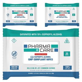 Advanced Formula 70% Alcohol Wipes - (50 Count) 3 Packs in Kuwait