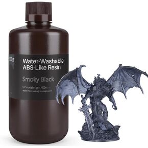 ELEGOO Water Washable ABS-Like Resin, 3D Printer Resin with High Toughness, Low Viscosity and High Precision, 405nm Rapid UV-Curing Photopolymer Resin, ABS Resin for LCD/DLP 3D Printing, Grey 1000g in Kuwait