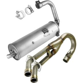 Caltric Exhaust Muffler And Exhaust Pipe with Gaskets Compatible with Yamaha Rhino 660 Yxr660 2004-2007 in Saudi Arabia