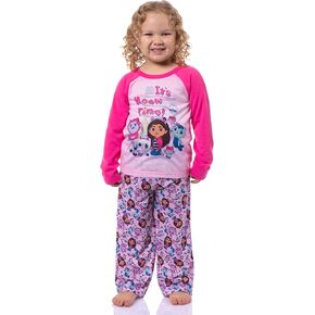 INTIMO Gabby's Dollhouse It's Meow Time Toddler Kid's Raglan 2 Piece Long Sleeve Long PJ Pant Pajama Set for Girls Boys in Saudi Arabia