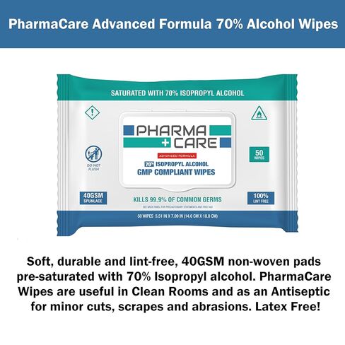 Advanced Formula 70% Alcohol Wipes - (50 Count) 3 Packs in Kuwait