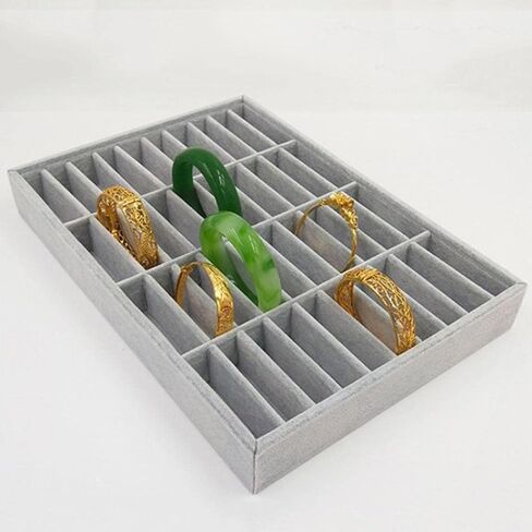 Velvet 40 Compartments Box Tray Counter Display Bangle Bracelet in Kuwait