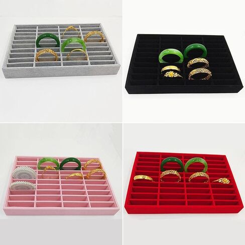 Velvet 40 Compartments Box Tray Counter Display Bangle Bracelet in Kuwait
