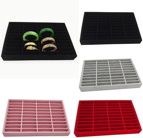 Velvet 40 Compartments Box Tray Counter Display Bangle Bracelet in Kuwait
