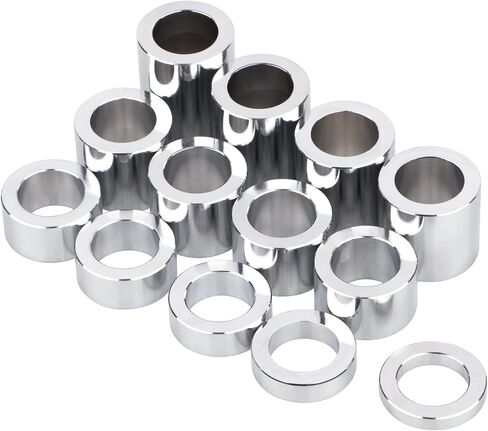 بطاقة تعريف. 25mm - O.D. 1-1/2 "(1.50) 13 قطعة محور فاصل عجلات أسود لهارلي ناعم داينا إلكترا جليد مخصصات مخصصة ومروحات in Kuwait