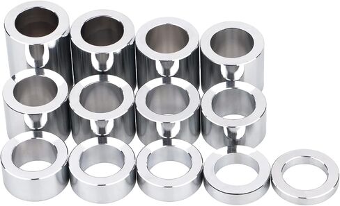 بطاقة تعريف. 25mm - O.D. 1-1/2 "(1.50) 13 قطعة محور فاصل عجلات أسود لهارلي ناعم داينا إلكترا جليد مخصصات مخصصة ومروحات in Kuwait