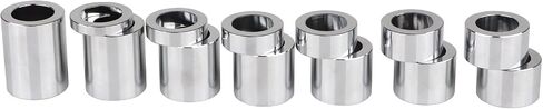 بطاقة تعريف. 25mm - O.D. 1-1/2 "(1.50) 13 قطعة محور فاصل عجلات أسود لهارلي ناعم داينا إلكترا جليد مخصصات مخصصة ومروحات in Kuwait