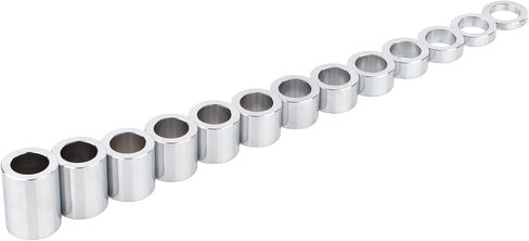 بطاقة تعريف. 25mm - O.D. 1-1/2 "(1.50) 13 قطعة محور فاصل عجلات أسود لهارلي ناعم داينا إلكترا جليد مخصصات مخصصة ومروحات in Kuwait