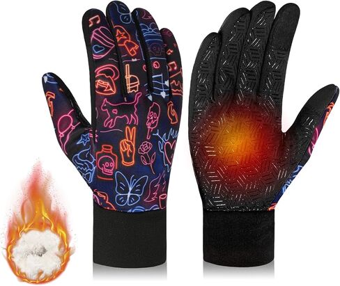 RIGWARL Upgraded Wool Winter Gloves for Cold Weather, Waterproof, Touch Screen Gifts for Men & Women, Late Fall/Early Winter Running Gloves for Walking Dog, Hiking, Camping, Skiing, Snow in Saudi Arabia