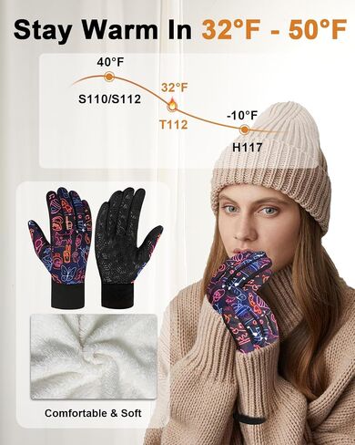 RIGWARL Upgraded Wool Winter Gloves for Cold Weather, Waterproof, Touch Screen Gifts for Men & Women, Late Fall/Early Winter Running Gloves for Walking Dog, Hiking, Camping, Skiing, Snow in Saudi Arabia