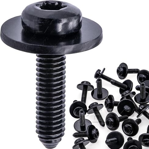 Rexka 25pcs M6-1.0 × 25mm T30 Torx Drive Air Deflector Support Support Front Pumper Screw for VW Audi N90993603 N-909-936-03- Multipurposes in Saudi Arabia