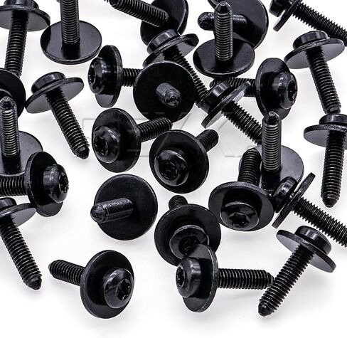 Rexka 25pcs M6-1.0 × 25mm T30 Torx Drive Air Deflector Support Support Front Pumper Screw for VW Audi N90993603 N-909-936-03- Multipurposes in Saudi Arabia