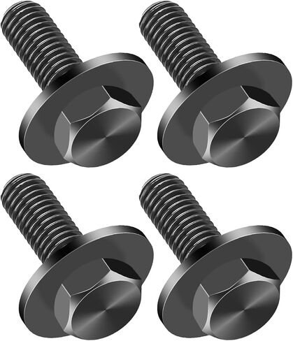 4Pcs 12mm Top Front Skid Plate Bolts with Gasket Compatible with Toyota Tacoma 1995-2003 4Runner 1996-2023 FJ Cruiser 2007-2014 Land Cruiser 2008-2010 Tundra 2000-2010 Sequoia 2001-2007, Black in Saudi Arabia