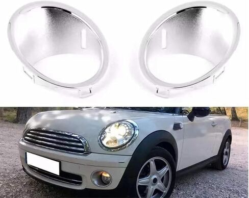 تلقائي تلقائي يمين الوفير ضباب الضوء غطاء محطات كهربائيا غطاء حلقة ديكور لسيارات BMW لـ MINI لـ Cooper R56 R56 R57 in Saudi Arabia