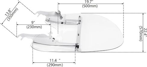 شاشة XMT-Moto Quick Detach Clear Windshield تناسب Harley Davidson Softail flst flstc in Kuwait