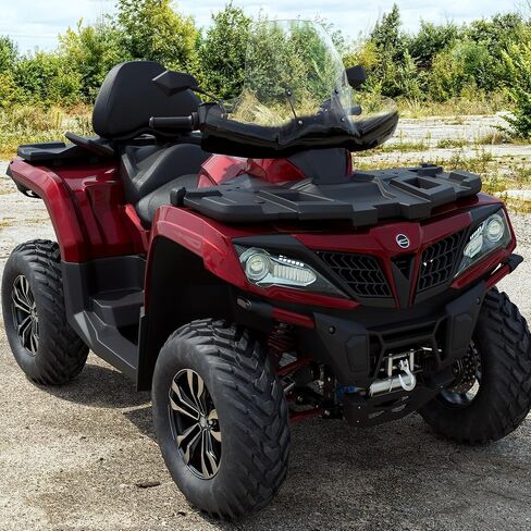 Hecasa ATV الزجاج الأمامي المتوافق مع قطبي القطب الشمالي القطب الشمالي هوندا ياماها Can-Am Kawasaki Harley دراجة نارية الزجاج الأمامي مع/حارس اليد in Saudi Arabia