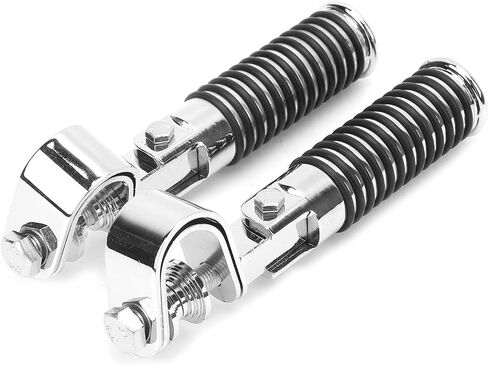 Motorcycle Foot Peg, Pair of Universal Motorcycle Highway Bar Footpegs Clamp Mount Footrest Pedals for 25mm 1in Engine Crash Bar Guard (Black) in Saudi Arabia