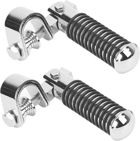 Motorcycle Foot Peg, Pair of Universal Motorcycle Highway Bar Footpegs Clamp Mount Footrest Pedals for 25mm 1in Engine Crash Bar Guard (Black) in Saudi Arabia