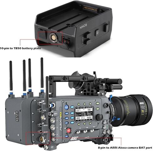 كابل طاقة لبطارية DJI Ronin 2 TB50 إلى ARRI Alexa 35، Mini، Mini LF، كاميرا أميرة 24 فولت زاوية قائمة 8 دبابيس أنثى 10 دبابيس ذكر 39 بوصة in Saudi Arabia