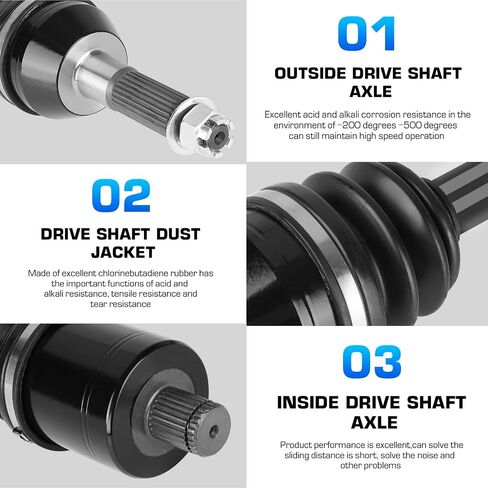 Rear Left or Right CV Axle Shaft for Polaris Ranger 570 2014-2017, Ranger ETX 2015-2016, Replace for 1334134 1333069, 1 Rear Axle in Saudi Arabia