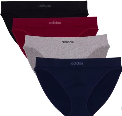 Adidas Womens Seamless Bikini Inteldear 4-Pack (US ، Alpha ، X-Large ، العادية ، العادية ، متعددة الأسود) in Saudi Arabia