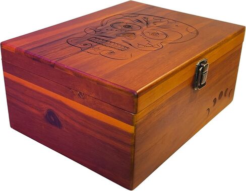 Tree of Life Large StashBox – Premium Wood Keepsake Box with Hinged Lid and Metal Latch Storage Boxes with Lid Engraved Tree Design Gift Box Treasure in Saudi Arabia