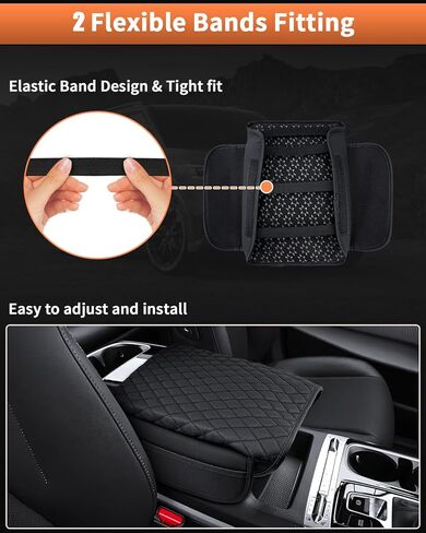 Center Console Cover for Kia Carnival KA4 2022-2024 2025 2026 Accessories Armrest Cover Console Cushion Pad Leather MPV Armrest Seat Box Cover Console Lid Protector with Pockets Storage Bag in Saudi Arabia