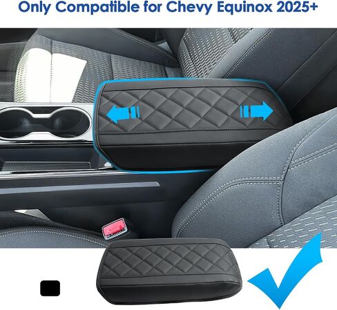 2025 2026 Chevy Equinox Accessories Center Console Cover for Chevy Equinox (LT/RS/ACTIV), Waterproof&Comfy Leather 2025 Equinox Armrest Cover 2026 Chevy Equinox Interior Accessories in Saudi Arabia