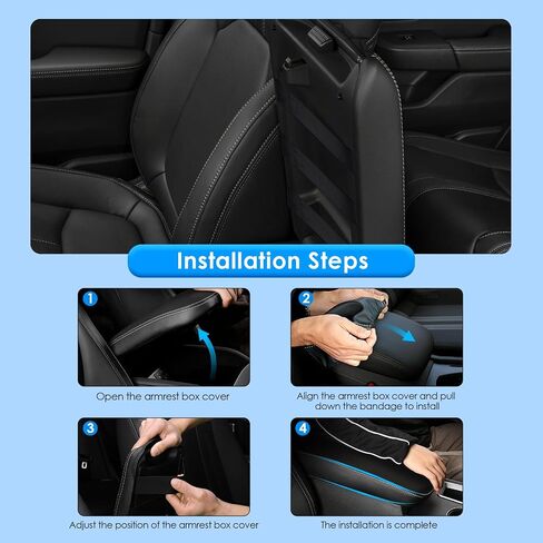 2025 2026 Chevy Equinox Accessories Center Console Cover for Chevy Equinox (LT/RS/ACTIV), Waterproof&Comfy Leather 2025 Equinox Armrest Cover 2026 Chevy Equinox Interior Accessories in Saudi Arabia