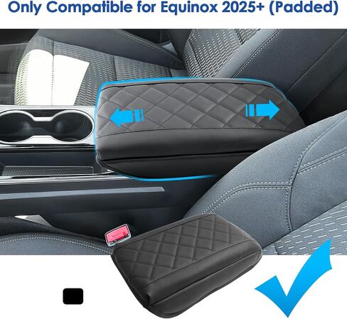 2025 2026 Chevy Equinox Accessories Center Console Cover for Chevy Equinox (LT/RS/ACTIV), Waterproof&Comfy Leather 2025 Equinox Armrest Cover 2026 Chevy Equinox Interior Accessories in Saudi Arabia