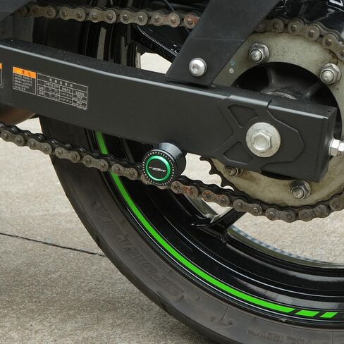 دراجة نارية M8 Swingarm Spools شريط التمرير متوافق مع K.awasaki Ninja zx6r 2025 2024 | براغي حامل الذراع المتأرجحة براغي ZX 6R ZX636 Ninja636 الملحقات (رمادي) in Saudi Arabia