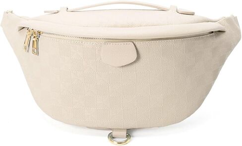 Xehuro Belt Bag for Women Fanny Pack Chest Bag Daypack Bum Bag Checkered Bag Multi Color (Beige-2) in Kuwait