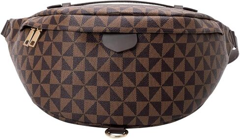 Xehuro Belt Bag for Women Fanny Pack Chest Bag Daypack Bum Bag Checkered Bag Multi Color (Beige-2) in Kuwait