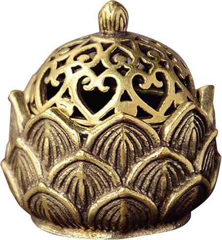 Gold Lotus Incense Burner Vintage Flower Incense Holder Incense Cone Burner for Home Fragrance Decoration in Saudi Arabia