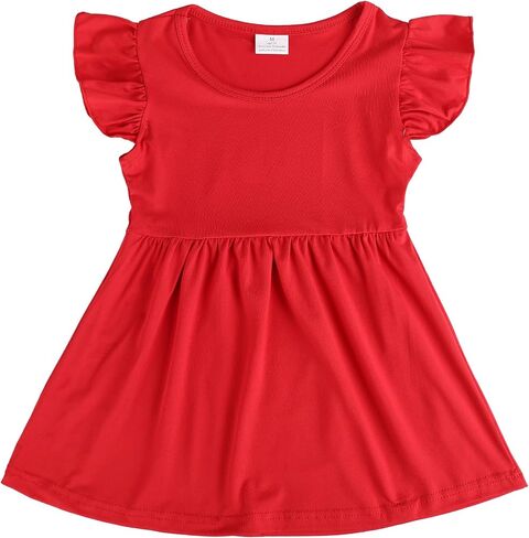 Toddler Girls Back to School Dress Pants Set Book Pencil Outfits Ruffle Dress 3-8Years in Kuwait
