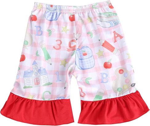 Toddler Girls Back to School Dress Pants Set Book Pencil Outfits Ruffle Dress 3-8Years in Kuwait