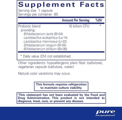 Pure Encapsulations Probiotic-5 | Dairy and Soy Free Probiotic Blend to Support Immune and Gastrointestinal Health | 60 Capsules in Saudi Arabia