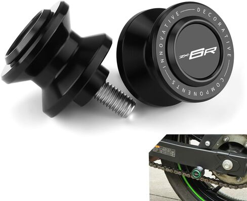 دراجة نارية M8 Swingarm Spools شريط التمرير متوافق مع K.awasaki Ninja zx6r 2025 2024 | براغي حامل الذراع المتأرجحة براغي ZX 6R ZX636 Ninja636 الملحقات (رمادي) in Saudi Arabia