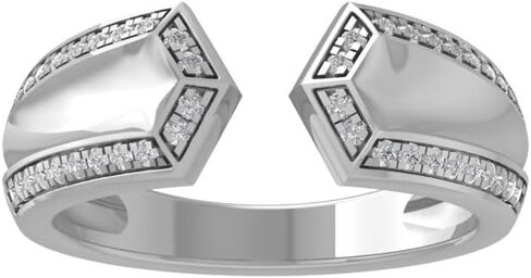 10K Gold or Sterling Silver Lab Grown Diamond Wedding Band Ring for Men's (1/3 cttw, D-F Color, VS Clarity) in Saudi Arabia