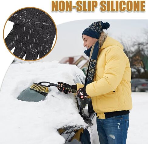 Pixel Panda تشغيل قفازات للرجال للرجال ، قفاز الدراجات الدافئ الشتوي لإجراء رسالة نصية للهواتف الذكية مع هلام السيليكون غير القابل للانزلاق - مقاوم للرياح حرارية ومقاومة للماء للركض وركوب الدراجات والقيادة in Kuwait