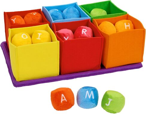 Excellerations Colorful Sorting and Counting Toy for Toddlers, 19 Plush Sorting Pieces and 1 Washable Plush 24 inches H x 36 inches W Floor mat, 18 Months and Up, Preschool Learning Activities in Kuwait