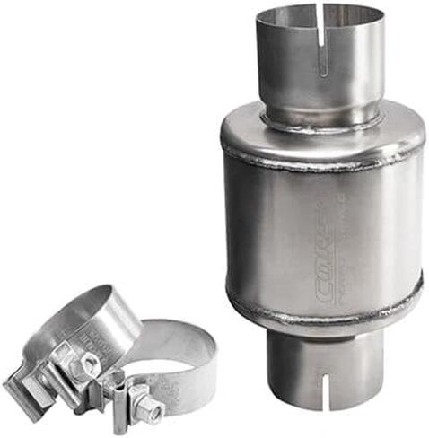 CORSA -304 من الفولاذ المقاوم للصدأ 2.75IN PRO SERIENTATOR المعبأة (Slip FIT) (2-3db) W/ 2 المشابك -brushed (PKM2009) in Kuwait