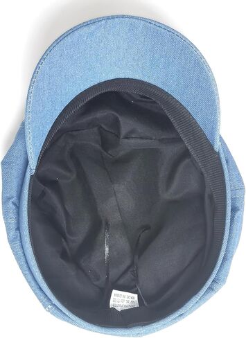 Denim Newsboy Hat Adjustable Beret Hat Cabbie Cap Octagonal Cap in Saudi Arabia