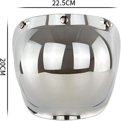 Universal 3 Snap Button Retro Motorrocycle Bubble Visor Wind Shield PC Lens ، خوذة وجه مفتوحة مفتوحة مع شظية مجموعة إطار in Saudi Arabia