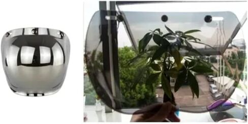 Universal 3 Snap Button Retro Motorrocycle Bubble Visor Wind Shield PC Lens ، خوذة وجه مفتوحة مفتوحة مع شظية مجموعة إطار in Saudi Arabia