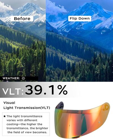 Soman K1S Visor, Tinted K5S K3SV Shield Replacement Compatible with K5S K3-SV(ML-L-XL-XXL) K1S (L-XL-XXL) UV Protection (Smoke Revo Red) in Saudi Arabia