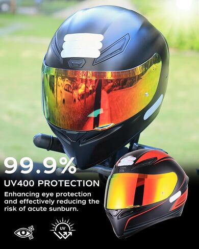 Soman K1S Visor, Tinted K5S K3SV Shield Replacement Compatible with K5S K3-SV(ML-L-XL-XXL) K1S (L-XL-XXL) UV Protection (Smoke Revo Red) in Saudi Arabia